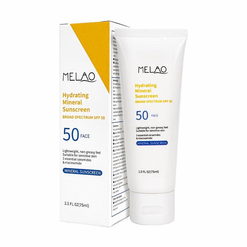 Melao SPF 50+ Mineral Sunscreen:-75 ml beauty product available at Kittik Beauty Nepal